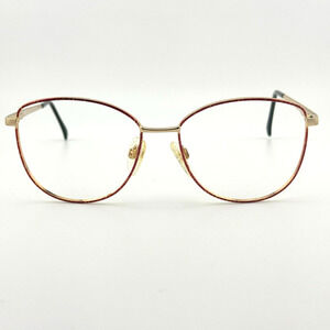 Vintage Luxottica Janice GEPRED‎ GoldElectroplated 135 Oval Full Rim H12274